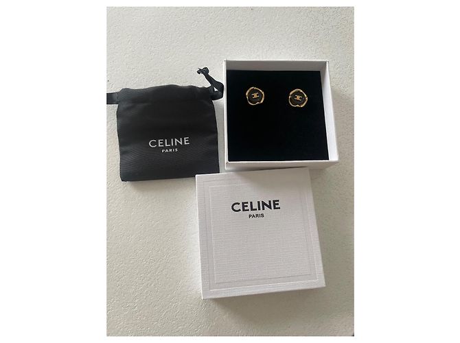 Pendientes Céline Triomphe Oro Gold hardware - vista 2
