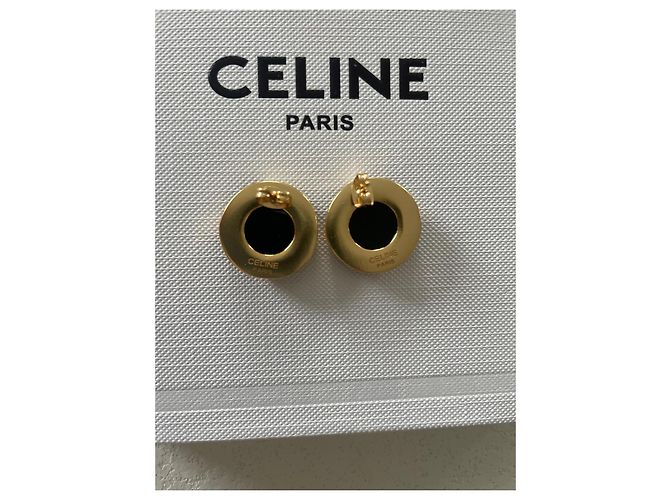 Pendientes Céline Triomphe Oro Gold hardware - vista 5