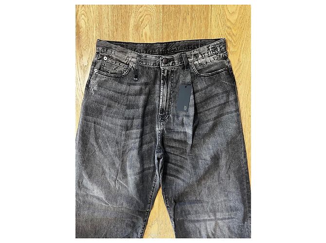 R13 Damon Pantalón de pierna ancha plisado Negro - vista 2