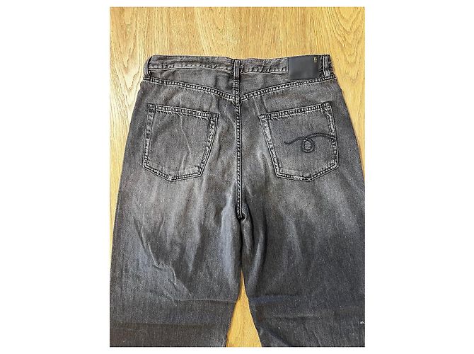 R13 Damon Pantalón de pierna ancha plisado Negro - vista 5
