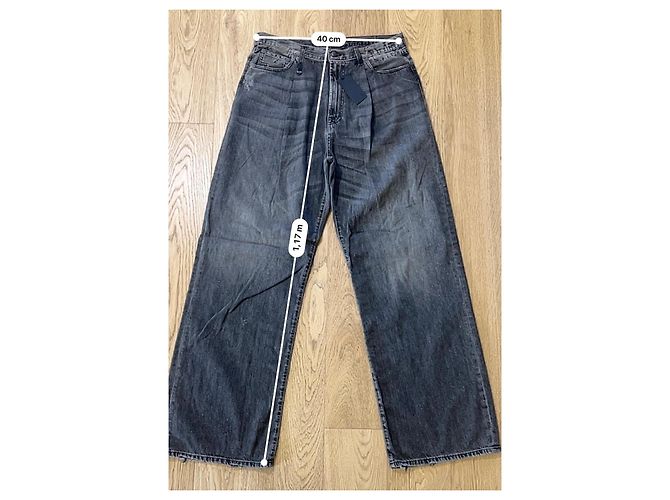 R13 Damon Pantalón de pierna ancha plisado Negro - vista 6