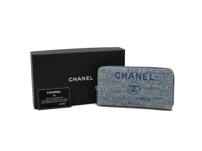 Cartera larga Chanel Deauville Azul - vista 10