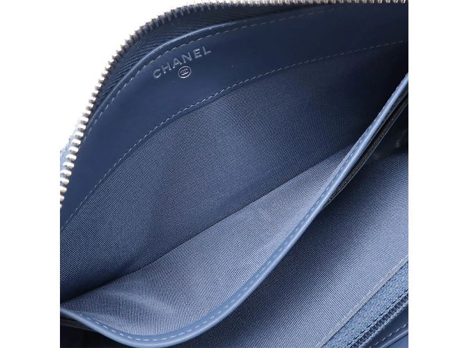 Cartera larga Chanel Deauville Azul - vista 9