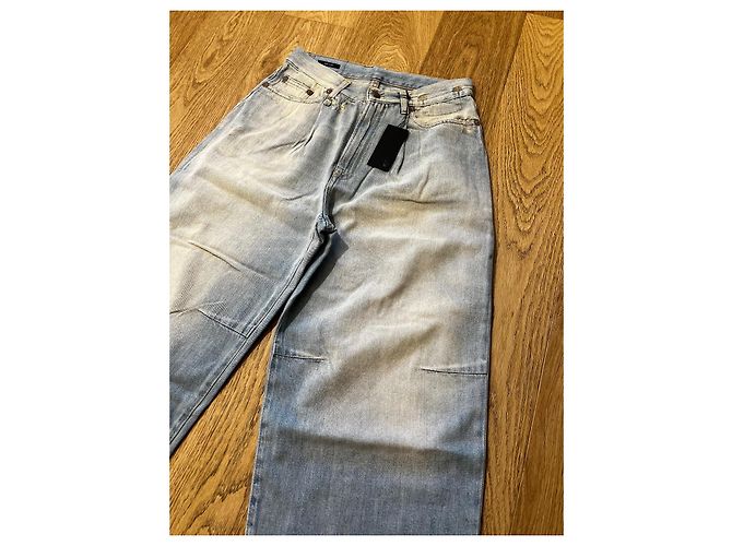 Jean ancho R13 CROP Azul - vista 2