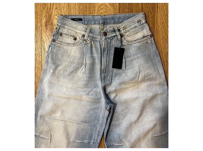 Jean ancho R13 CROP Azul - vista 3