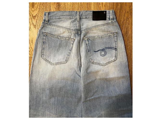 Jean ancho R13 CROP Azul - vista 5