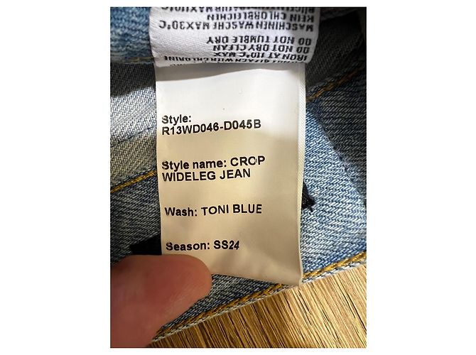 Jean ancho R13 CROP Azul - vista 9