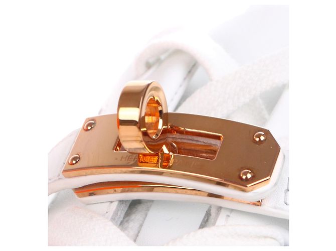 Kelly Hermès HERMES  Tênis T.EU 39 Couro Branco - vista 4