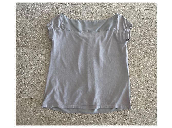 top en beige bimatérial Adolfo Dominguez talla 36-38 - vista 4