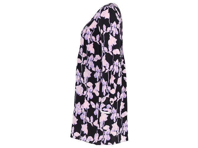 Vestido shift plisado Joyce en seda con estampado floral de Diane von Furstenberg - vista 2
