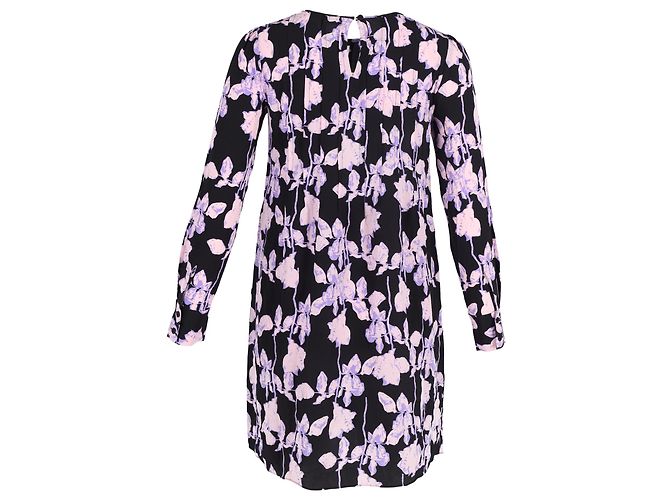 Vestido shift plisado Joyce en seda con estampado floral de Diane von Furstenberg - vista 3