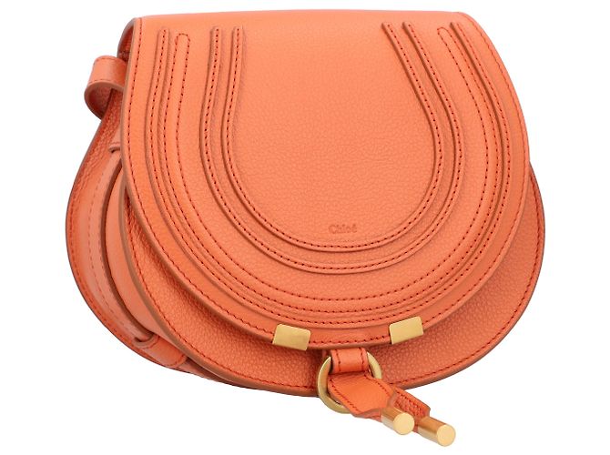 Borsa Chloé Marcie Small Saddle Arancione - vista 2