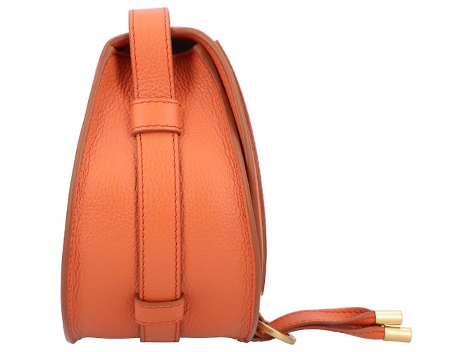 Borsa Chloé Marcie Small Saddle Arancione - vista 3