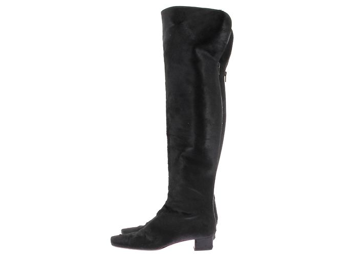 Botas Alaïa T.EU 37 de piel de ternera estilo pony Negro - vista 2