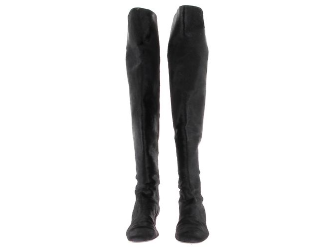 Botas Alaïa T.EU 37 de piel de ternera estilo pony Negro - vista 3