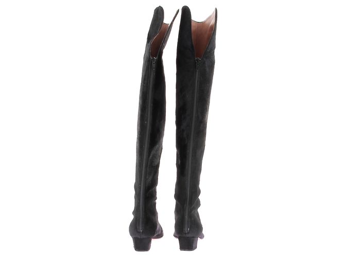Botas Alaïa T.EU 37 de piel de ternera estilo pony Negro - vista 4