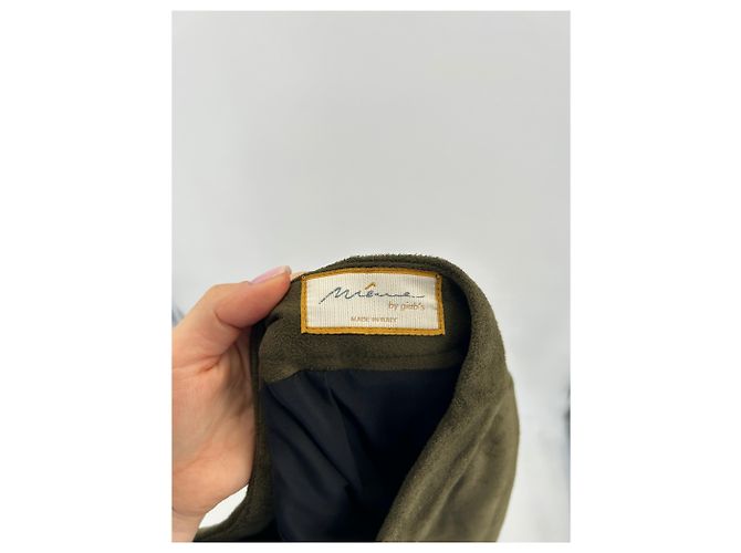 Autre Marque Unsignierte Hose T.IT 38 Polyester Khaki - Ansicht 3