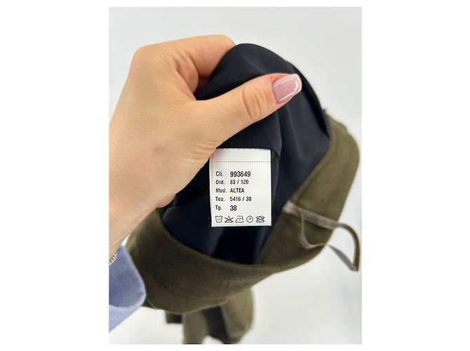 Autre Marque Unsignierte Hose T.IT 38 Polyester Khaki - Ansicht 4