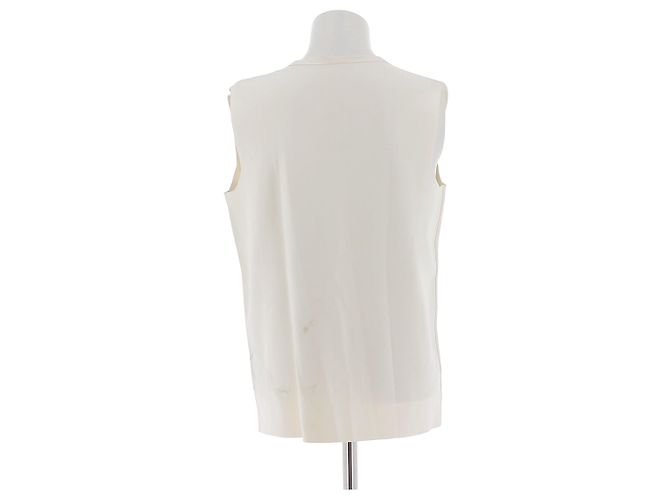 Céline CELINE Tops T.FR 38 Viscosa Blanco - vista 2