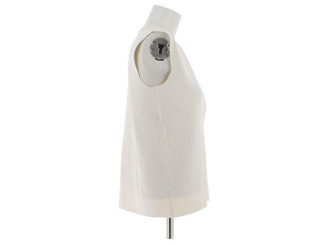 Céline CELINE Tops T.FR 38 Viscosa Blanco - vista 3