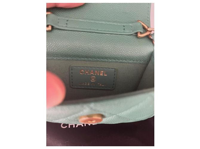 Wallet On Chain Chanel Handtaschen Grün - Ansicht 4