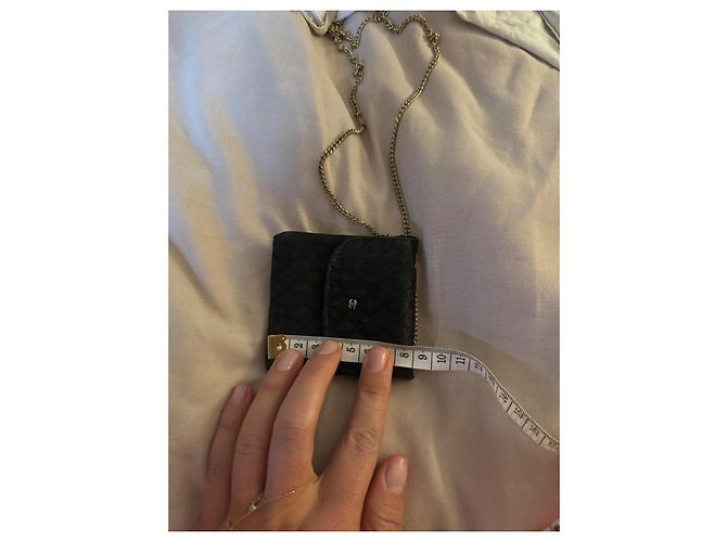 Borsa a mano Chanel in seta nera Nero - vista 10