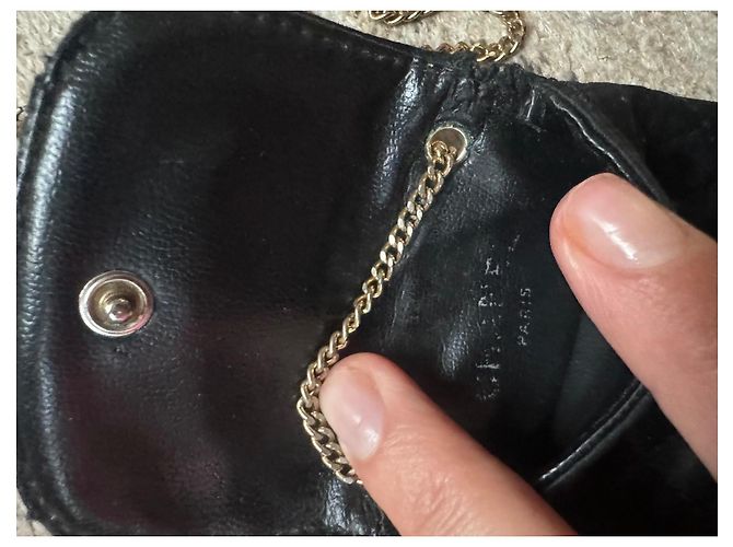 Borsa a mano Chanel in seta nera Nero - vista 6