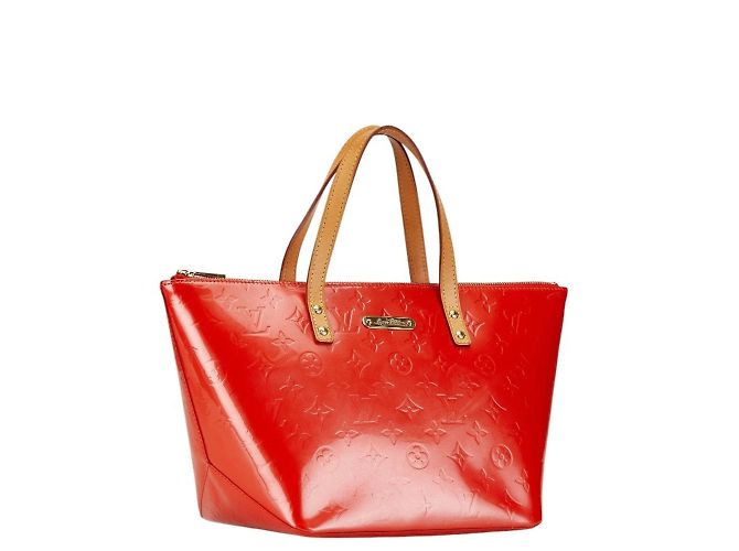 Borsa Louis Vuitton Monogram Vernis Bellevue PM Rosso - vista 2