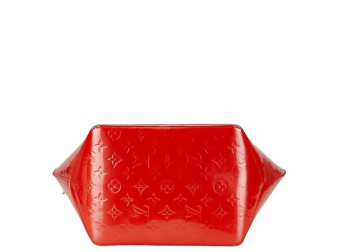 Borsa Louis Vuitton Monogram Vernis Bellevue PM Rosso - vista 4