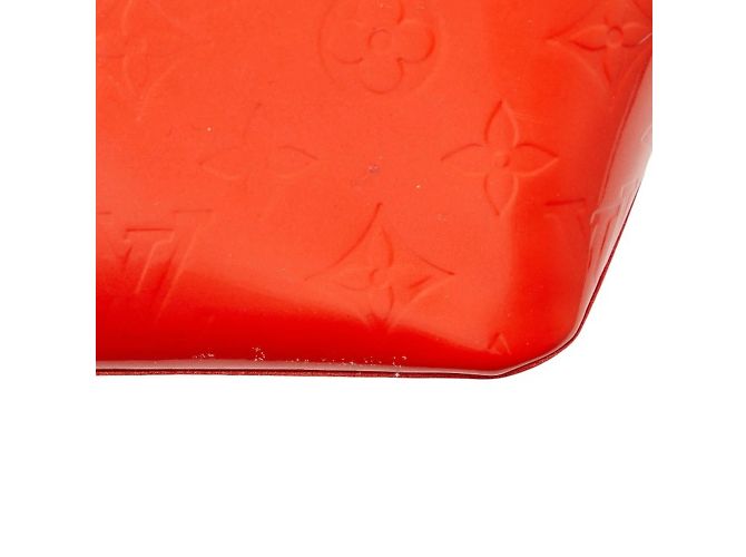 Borsa Louis Vuitton Monogram Vernis Bellevue PM Rosso - vista 5
