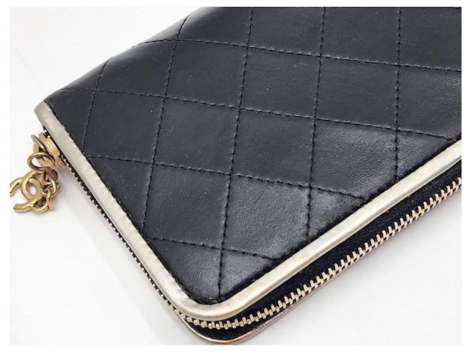 Trendy CC Cartera larga acolchada Chanel Negro - vista 11