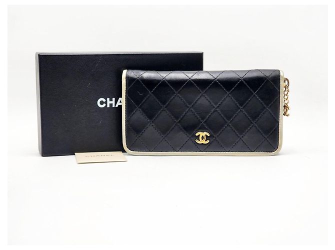 Trendy CC Cartera larga acolchada Chanel Negro - vista 2