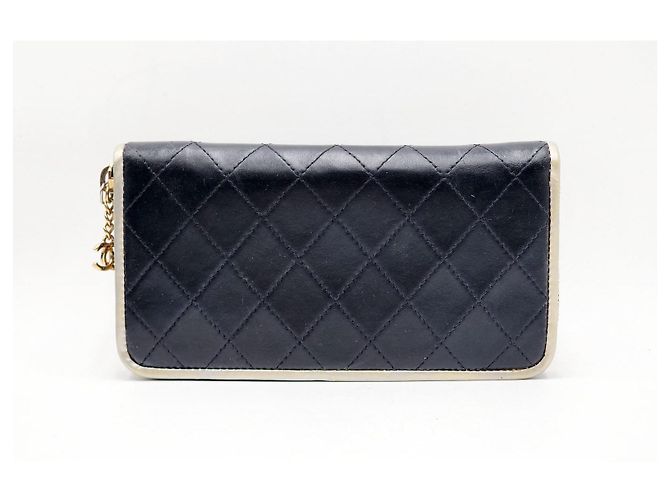 Trendy CC Cartera larga acolchada Chanel Negro - vista 3