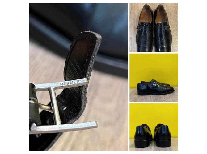 Hermès calfskin loop derby Black - view 4