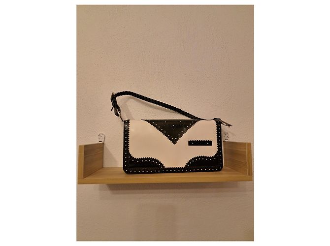 Borsa Christian Dior Trick in Pelle Nera e Bianca Nero Bianco - vista 2