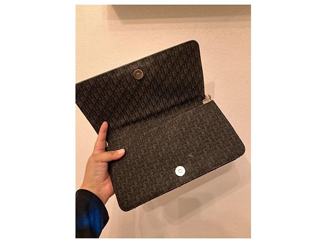 Borsa Christian Dior Trick in Pelle Nera e Bianca Nero Bianco - vista 3