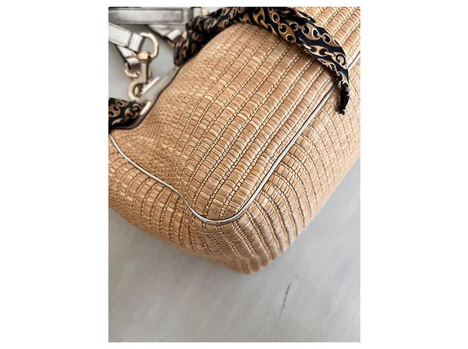 Borsa tote Positano Gucci Marrone Beige Metallico Gold hardware - vista 5