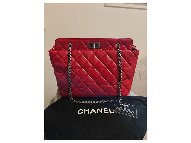 Timeless Borsa Chanel rossa in pelle di vitello trapuntata Rosso - vista 2
