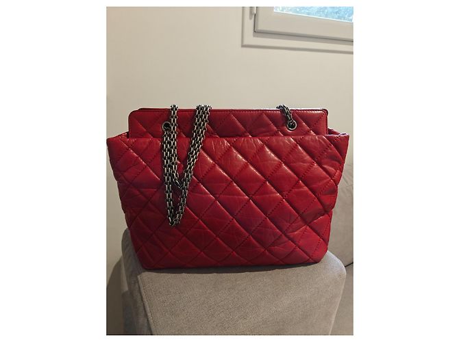 Timeless Borsa Chanel rossa in pelle di vitello trapuntata Rosso - vista 5