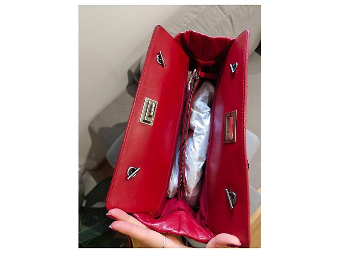 Timeless Borsa Chanel rossa in pelle di vitello trapuntata Rosso - vista 6