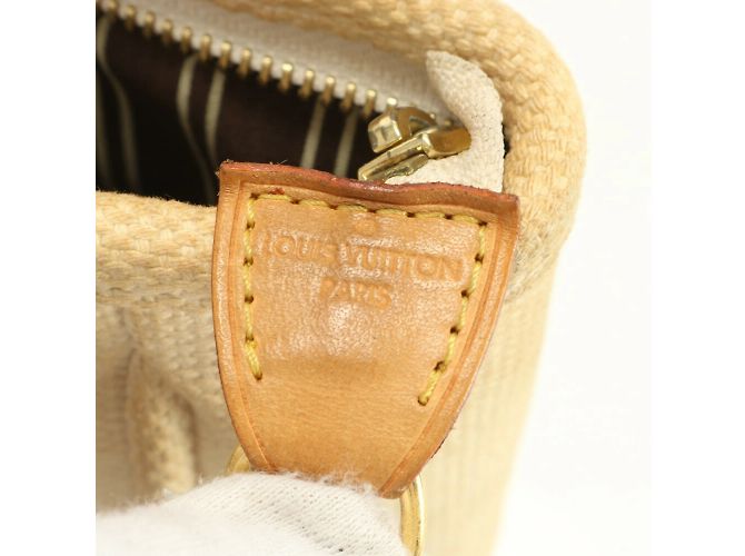 Borsa a Spalla Louis Vuitton Antigua Cabas MM Ecru Crudo - vista 14