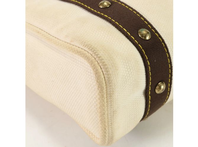 Borsa a Spalla Louis Vuitton Antigua Cabas MM Ecru Crudo - vista 7