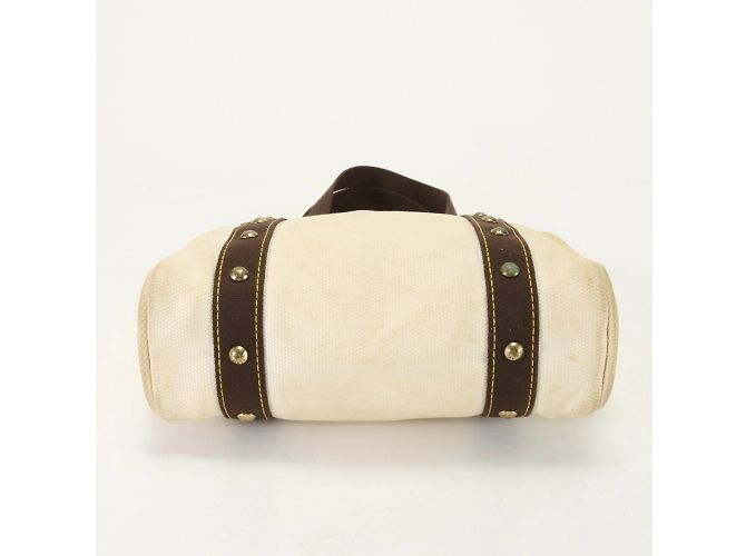 Borsa a Spalla Louis Vuitton Antigua Cabas MM Ecru Crudo - vista 8