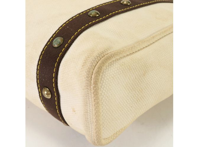 Borsa a Spalla Louis Vuitton Antigua Cabas MM Ecru Crudo - vista 9
