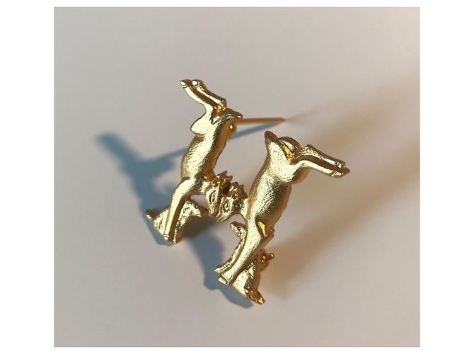 Broche Hermès, "Abécédaire dos Animais" Dourado - vista 2