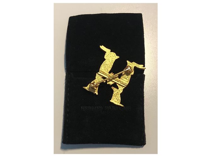 Broche Hermès, "Abécédaire dos Animais" Dourado - vista 3