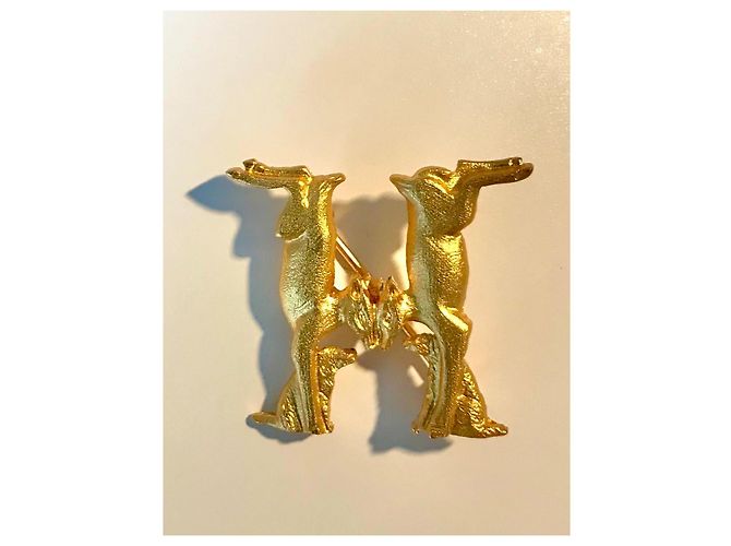 Broche Hermès, "Abécédaire dos Animais" Dourado - vista 4