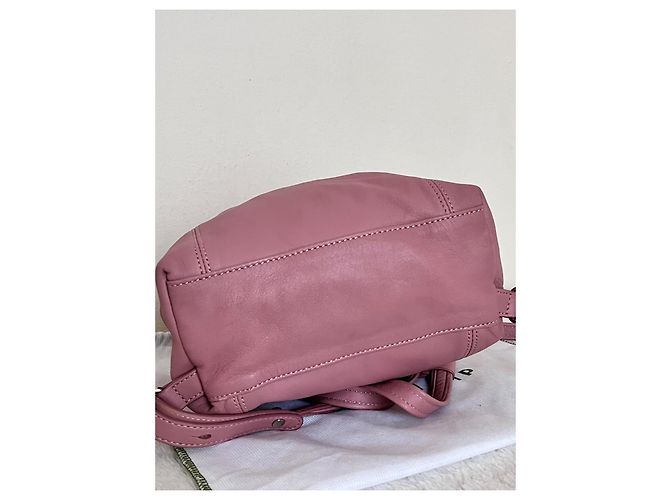 Pliage Longchamp XS leather folding backpack Pink - view 3