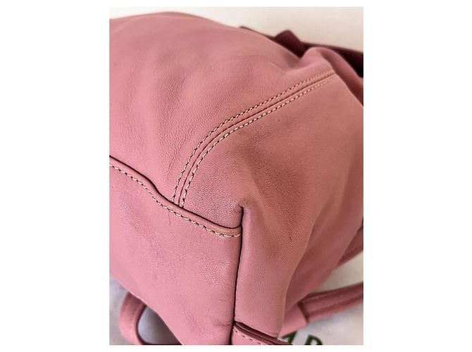 Pliage Longchamp XS leather folding backpack Pink - view 4