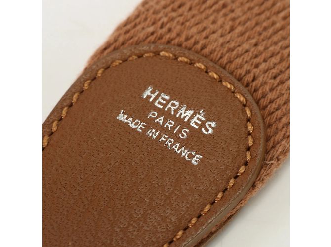 Hermès Cinghia a spalla in pelle Hermes marrone - vista 3